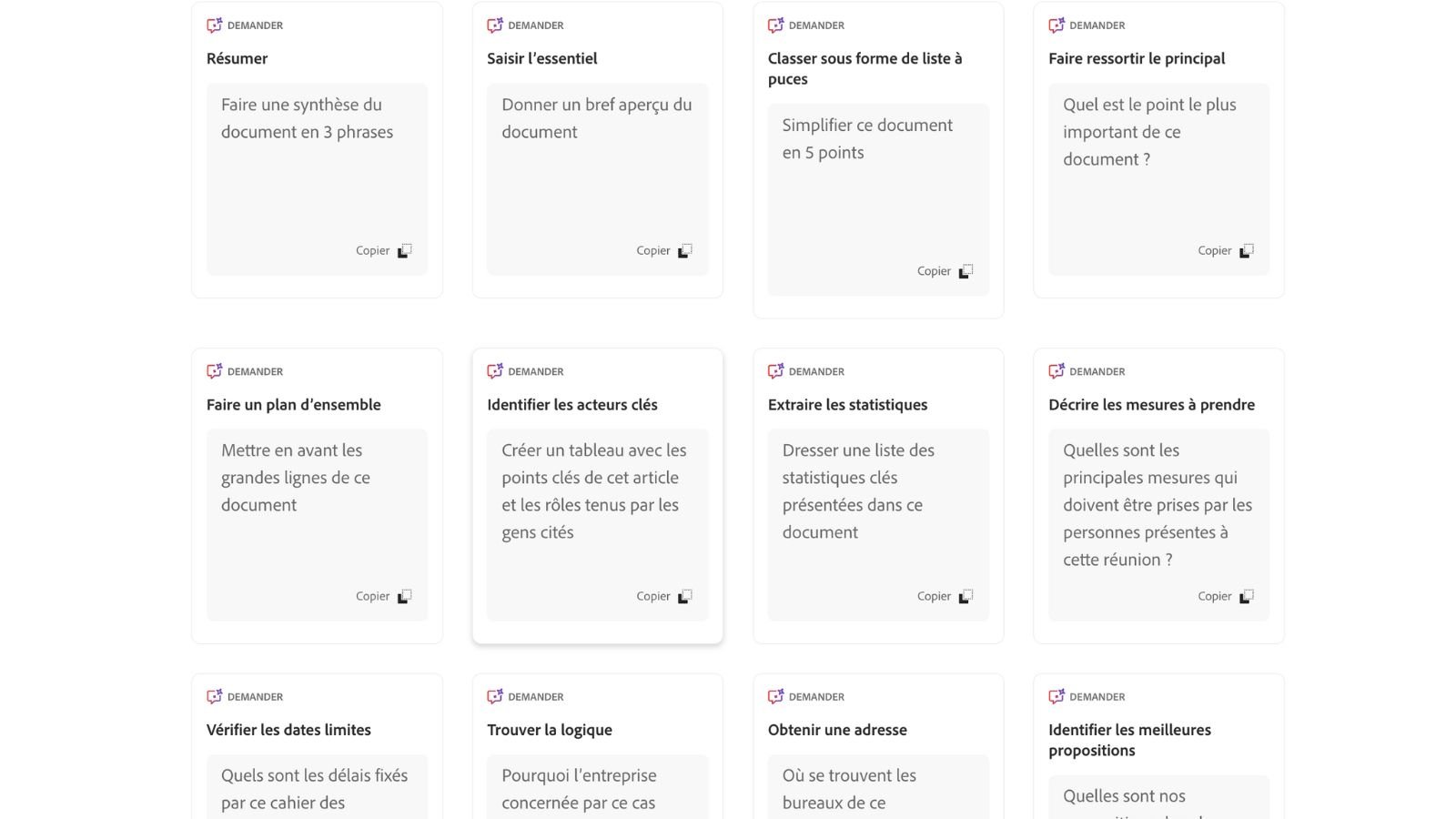 Une grande variété de prompts possibles. ©Adobe