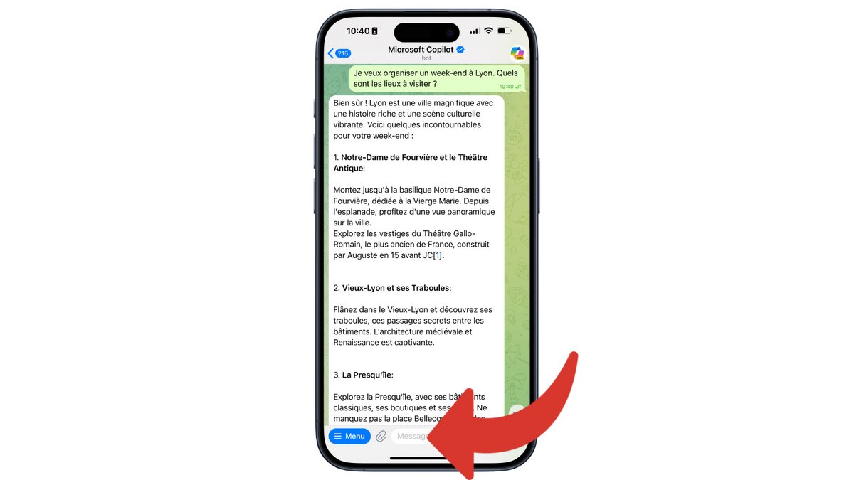 Microsoft Copilot est disponible directement dans votre messagerie Telegram © Clubic.com