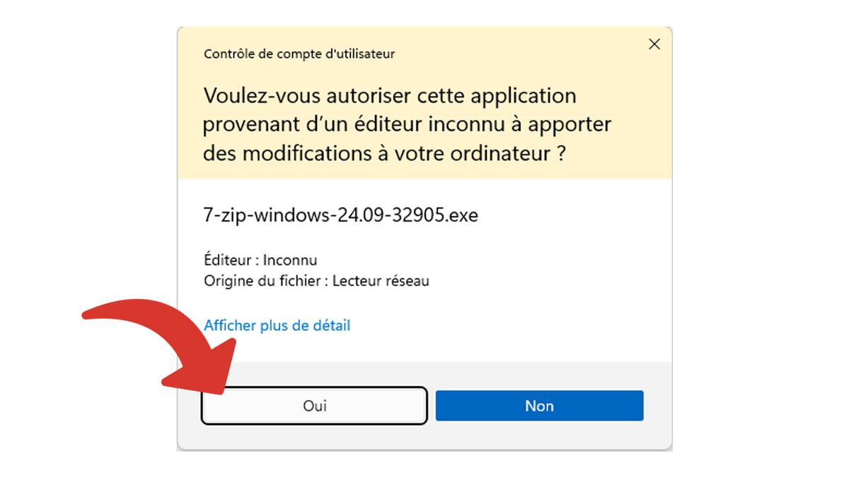 Autoriser 7-Zip à apporter des modifications à votre ordinateur © Clubic