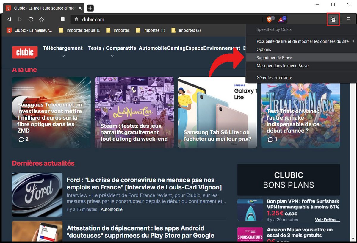 supprimer extension brave 1