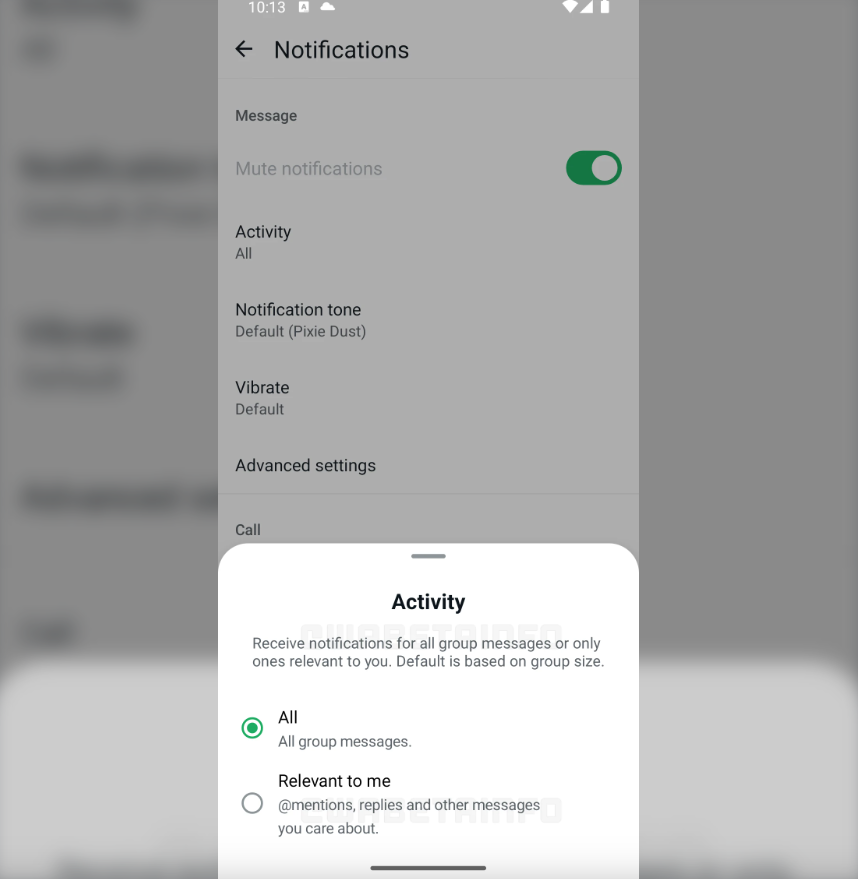 Vous pourrez bientôt configurer les notifications de groupe WhatsApp pour ne recevoir que les alertes les plus pertinentes © WABetaInfo