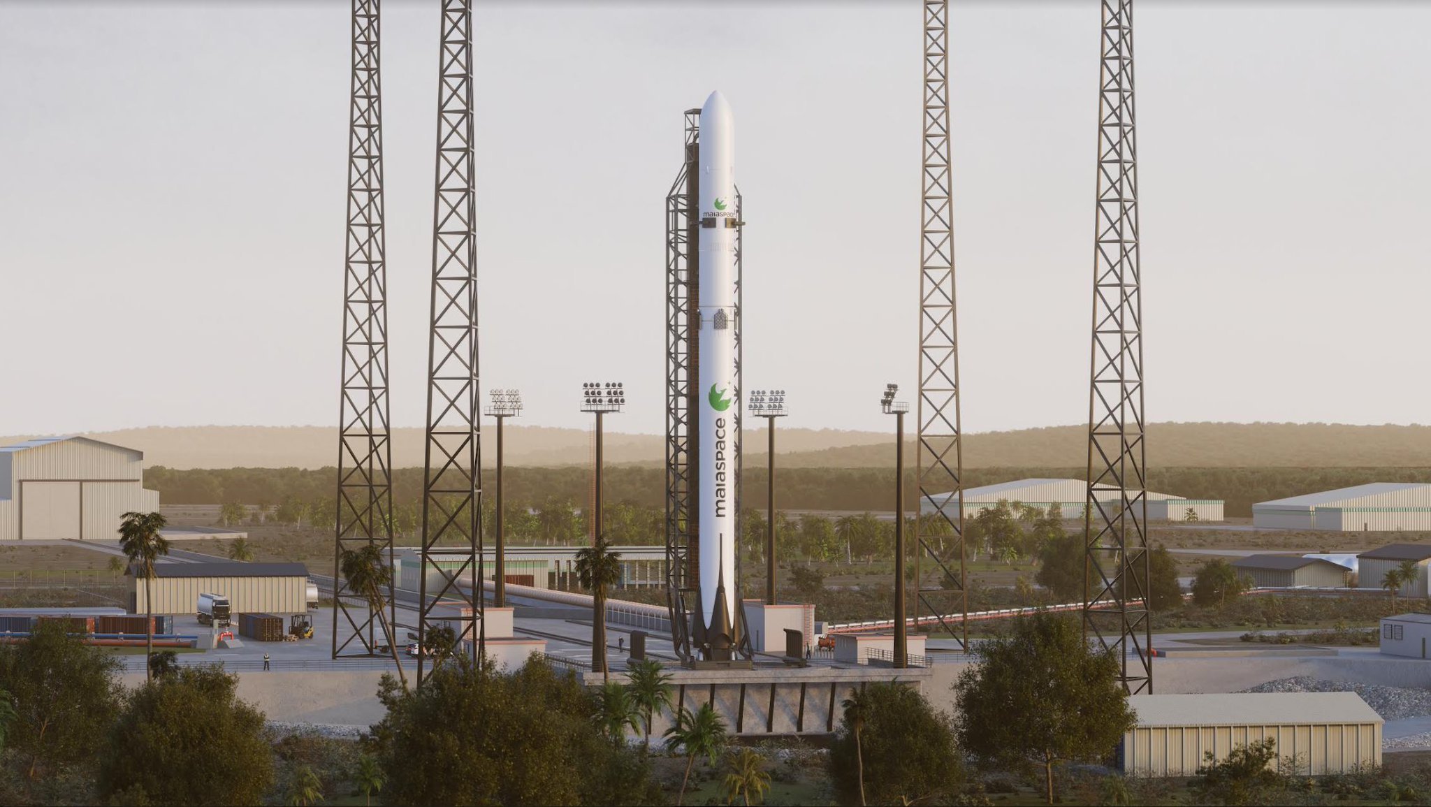 Vue d'artiste de la fusée de MaiaSpace. ©MaiaSpace