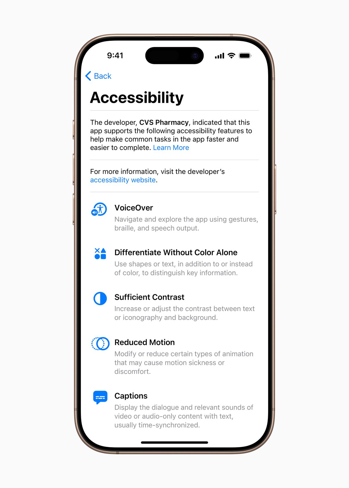 Apple Accessibilité 2025 Labels