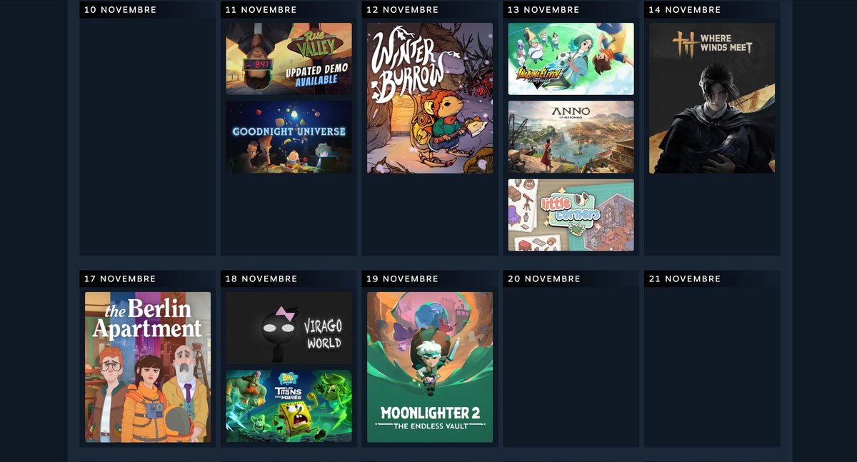 Consultez la liste des titres à venir. ©Valve