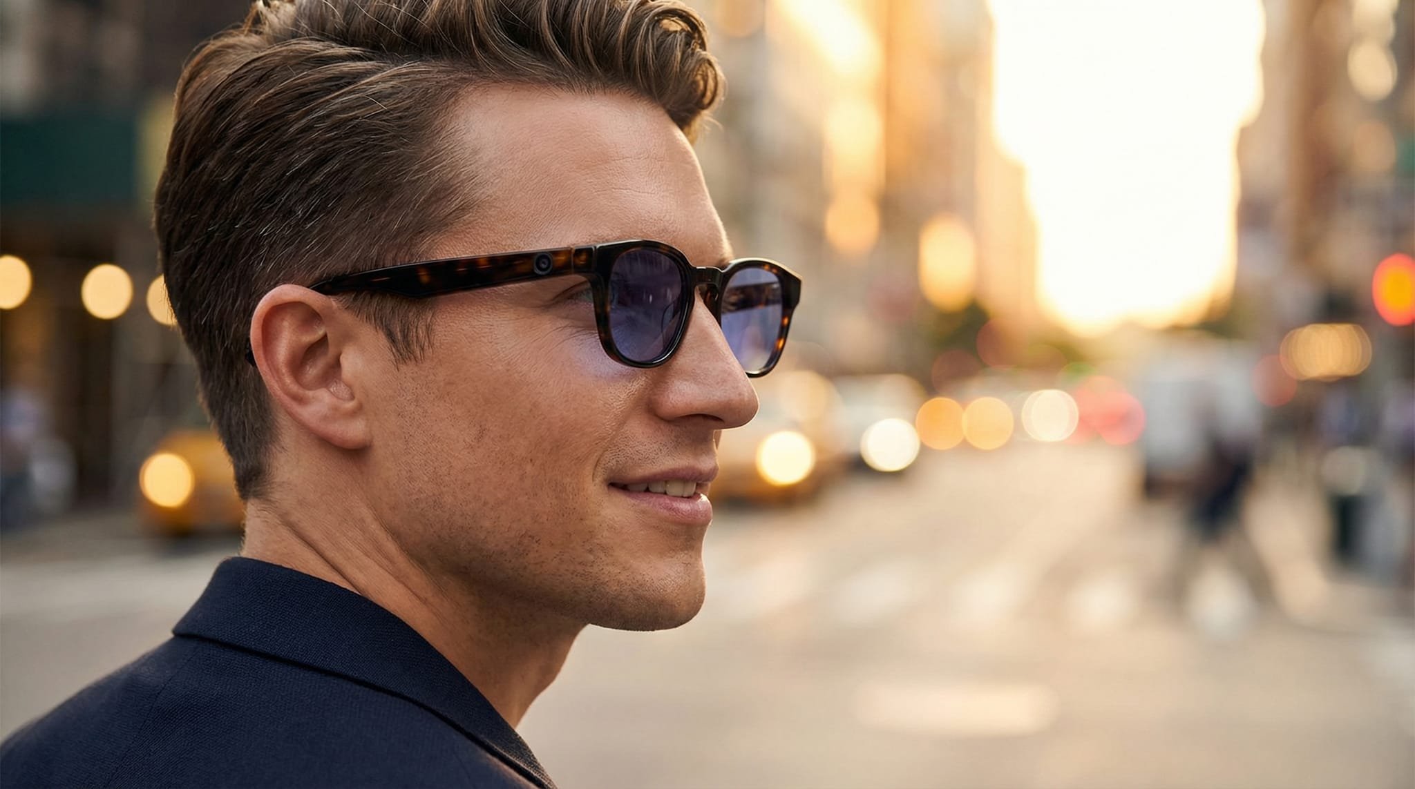 Un concept de Galaxy Glasses imaginé avec Nano Banana. ©Colin Golberg 