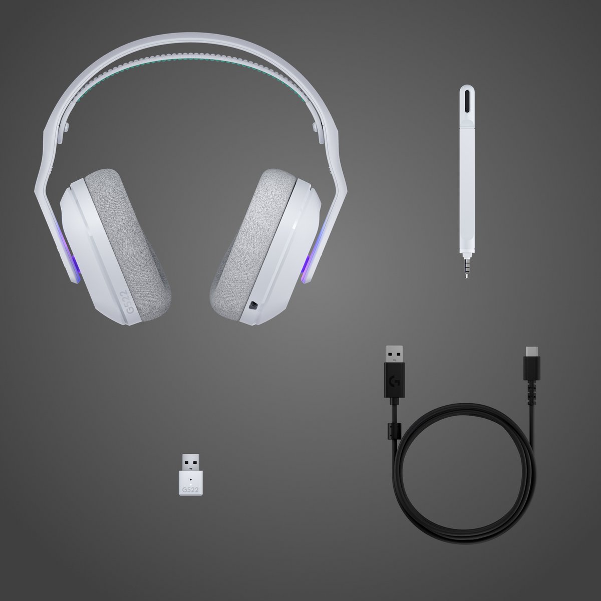 Le contenu de la boîte du G522 Lightspeed. ©Logitech