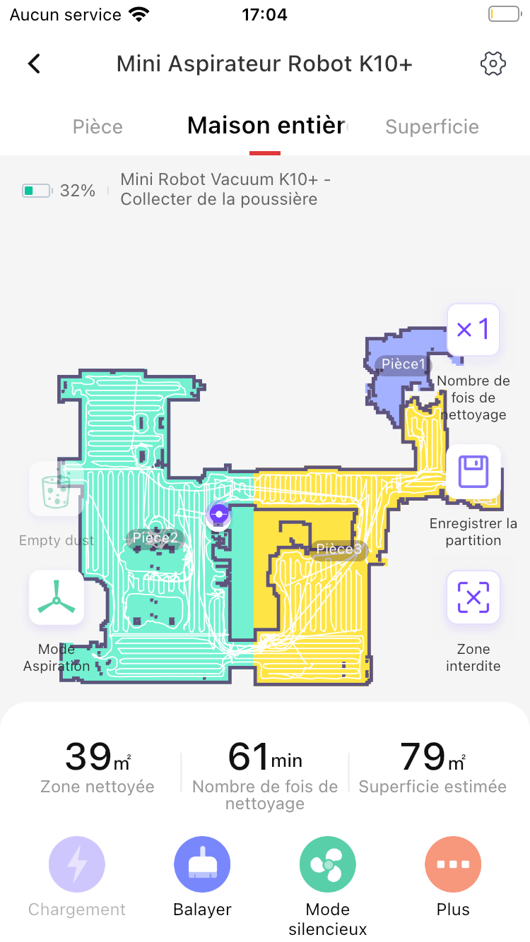 Switchbot K10+ cartographie