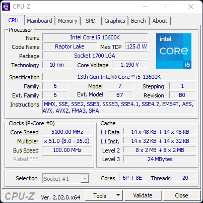 Intel Core i5-13600K