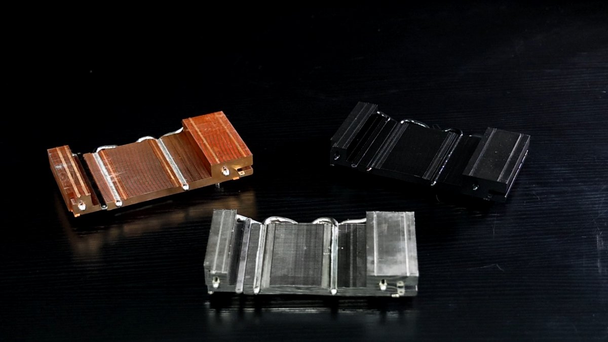 Zephyr a testé trois types de dissipateur : cuivre, graphène et aluminium. ©Zephyr