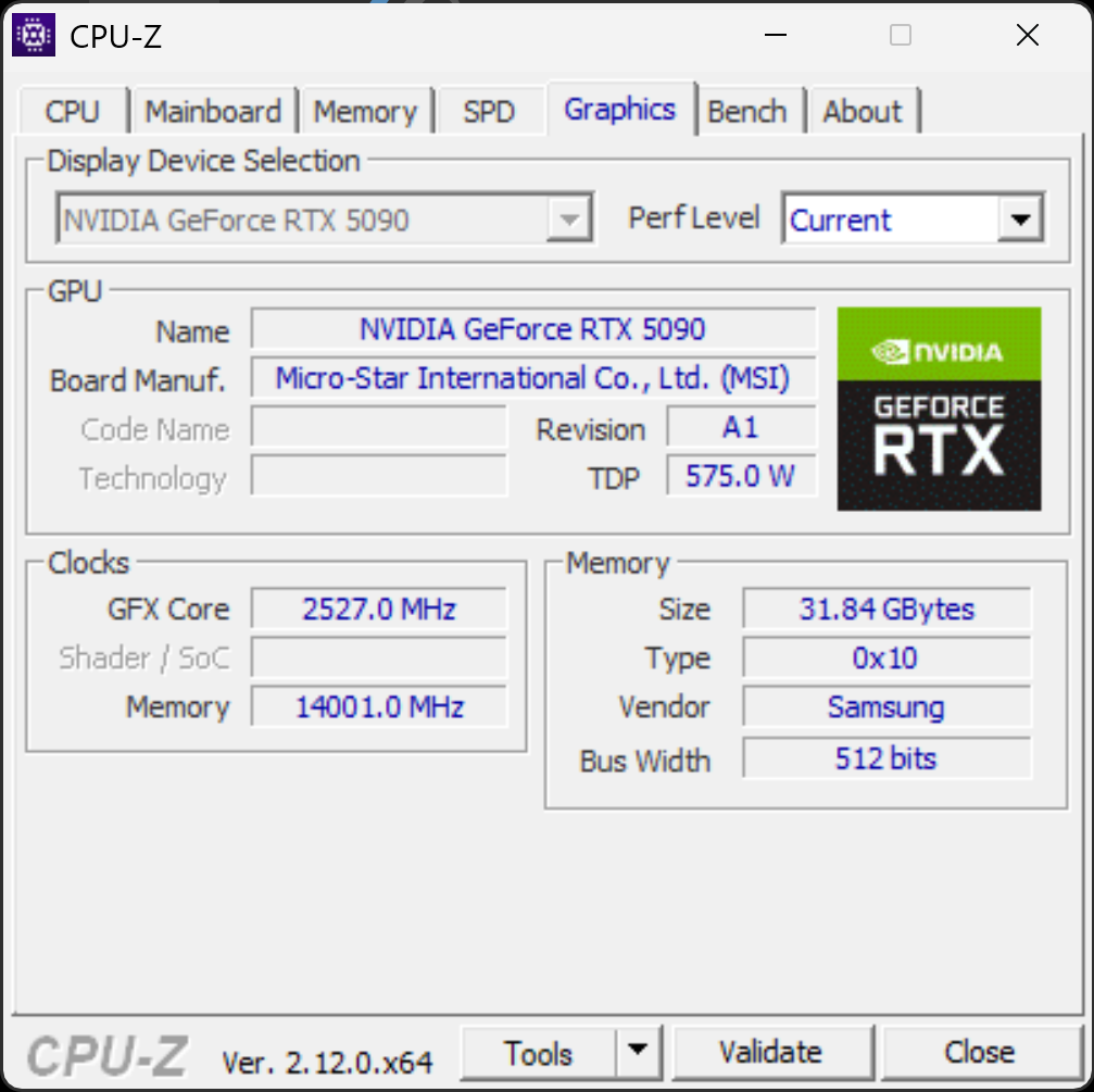 MSI RTX 5090 32G SUPRIM SOC