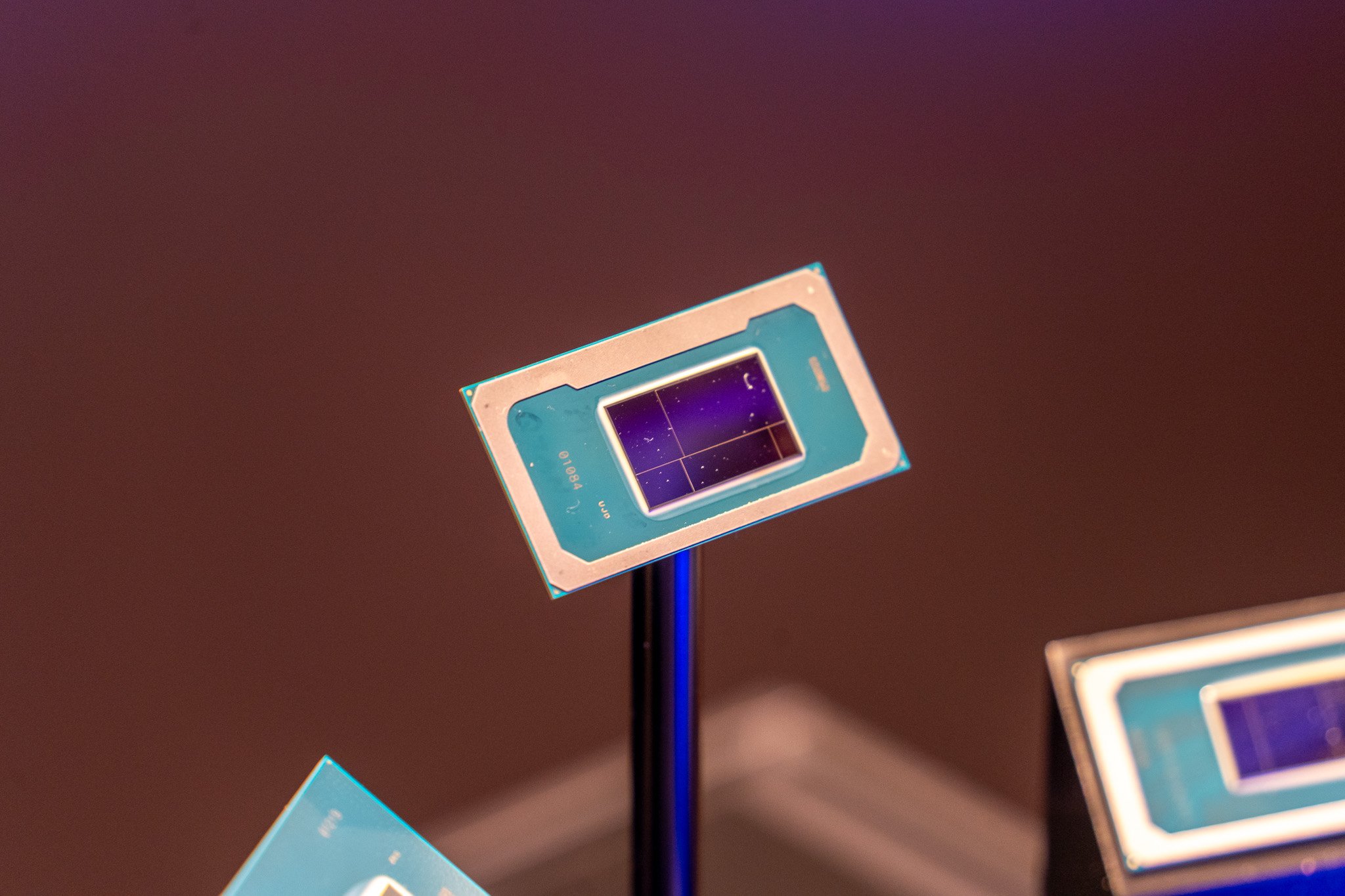 Une puce Panther Lake aperçue lors d'une présentation Intel en marge du Computex 2025 // © Nathan Le Gohlisse pour Clubic