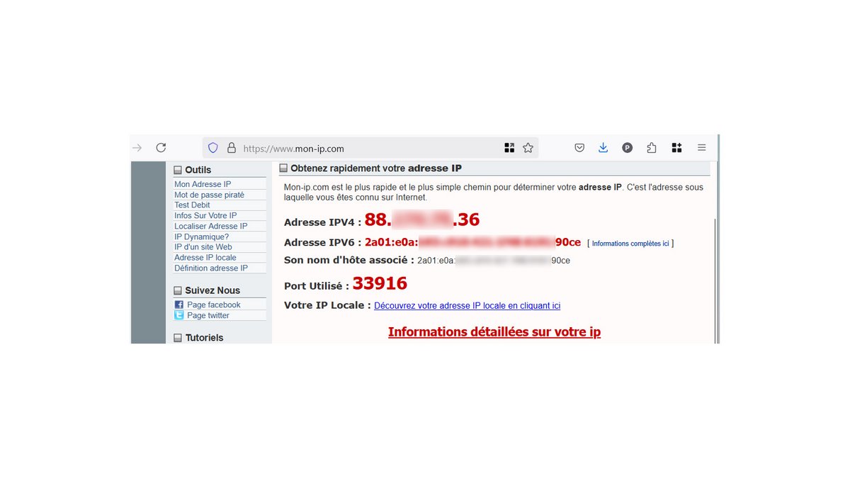 Trouver son IP publique sur mon-ip.com © Pascale Duc pour Clubic 
