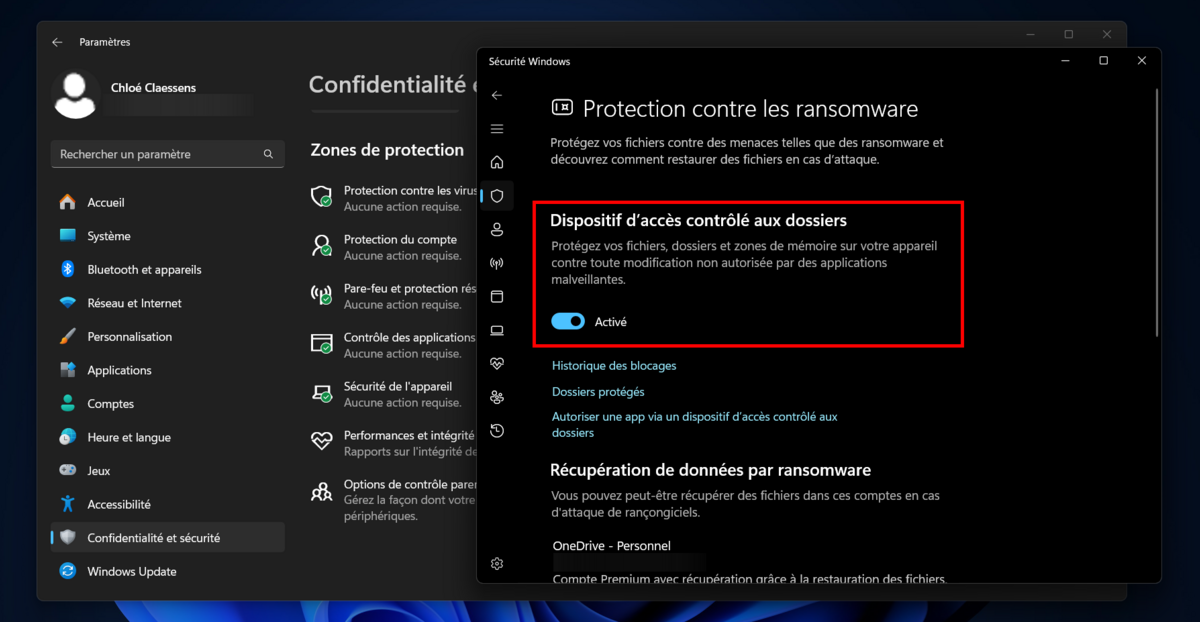 Le dispositif d'accès contrôlé aux dossiers est une bonne parade contre les dégâts occasionnés par les ransomwares © Clubic