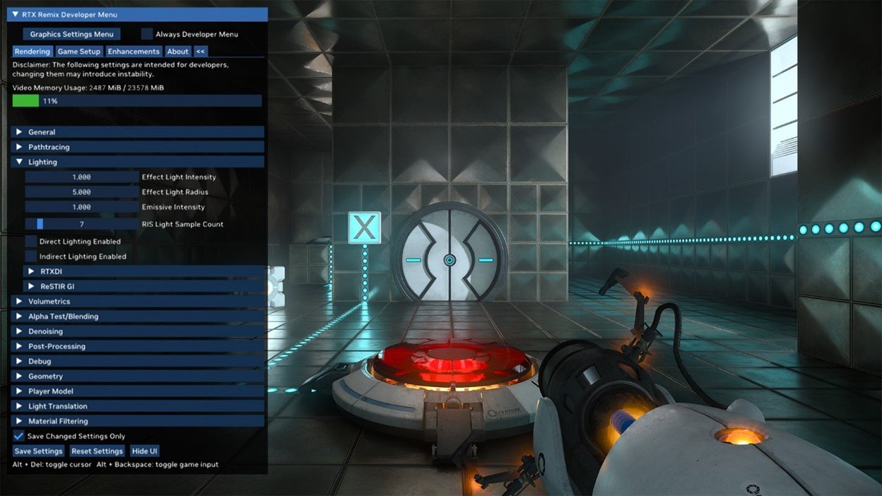 Le traitement RTX sur Portal est bluffant © NVIDIA