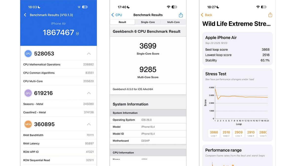 iphone air test bench