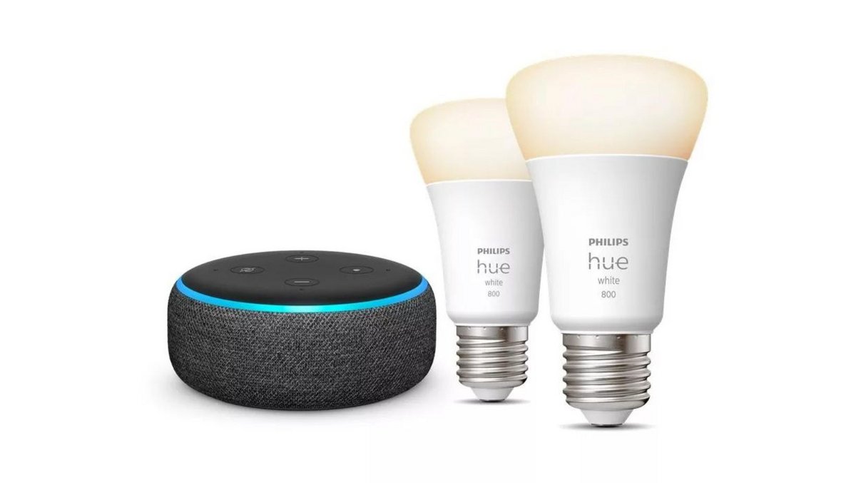 L'Echo Dot 3 avec 2 ampoule Philips Hue White E27