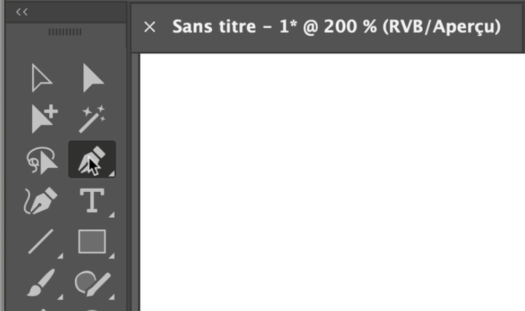 Sélectionnez l'outil Plume