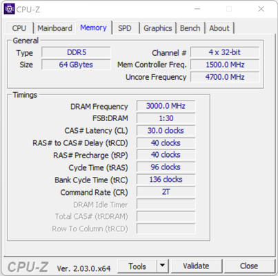 Trident Z5 RGB DDR5-6000 CL30 (64 Go)