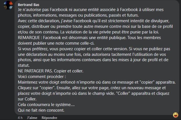 Ce week-end, vous n'avez pas pu passer à côté de ce message sur Facebook © Zataz / Facebook