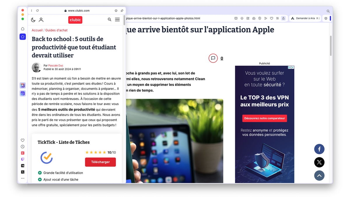 Comment greffer vos sites favoris à la barre latérale d'Opera ? © Clubic