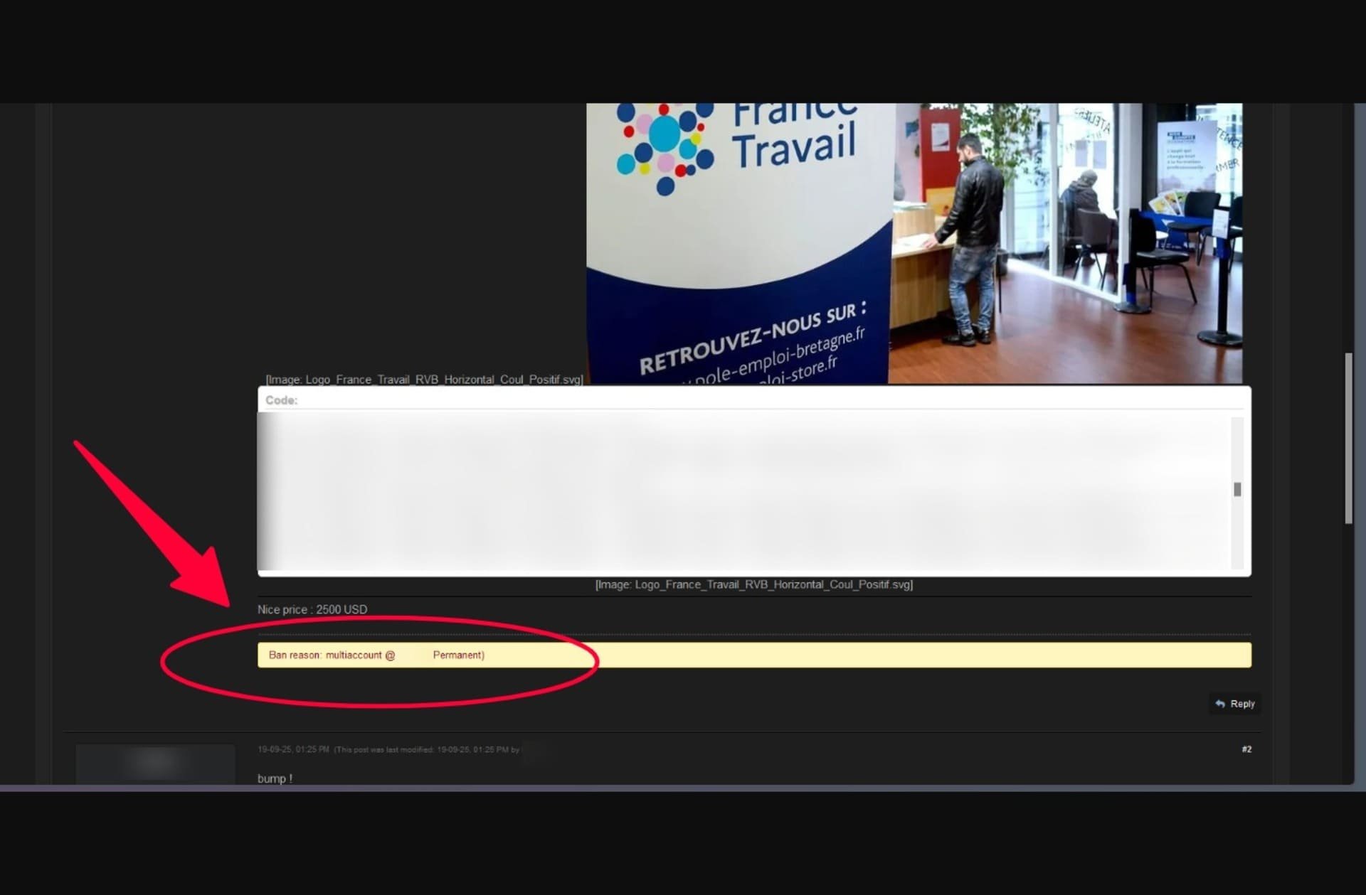 Le hacker a été épinglé et écarté, en tout cas certains de ses comptes, par ses pairs sur le forum pirate © Clubic