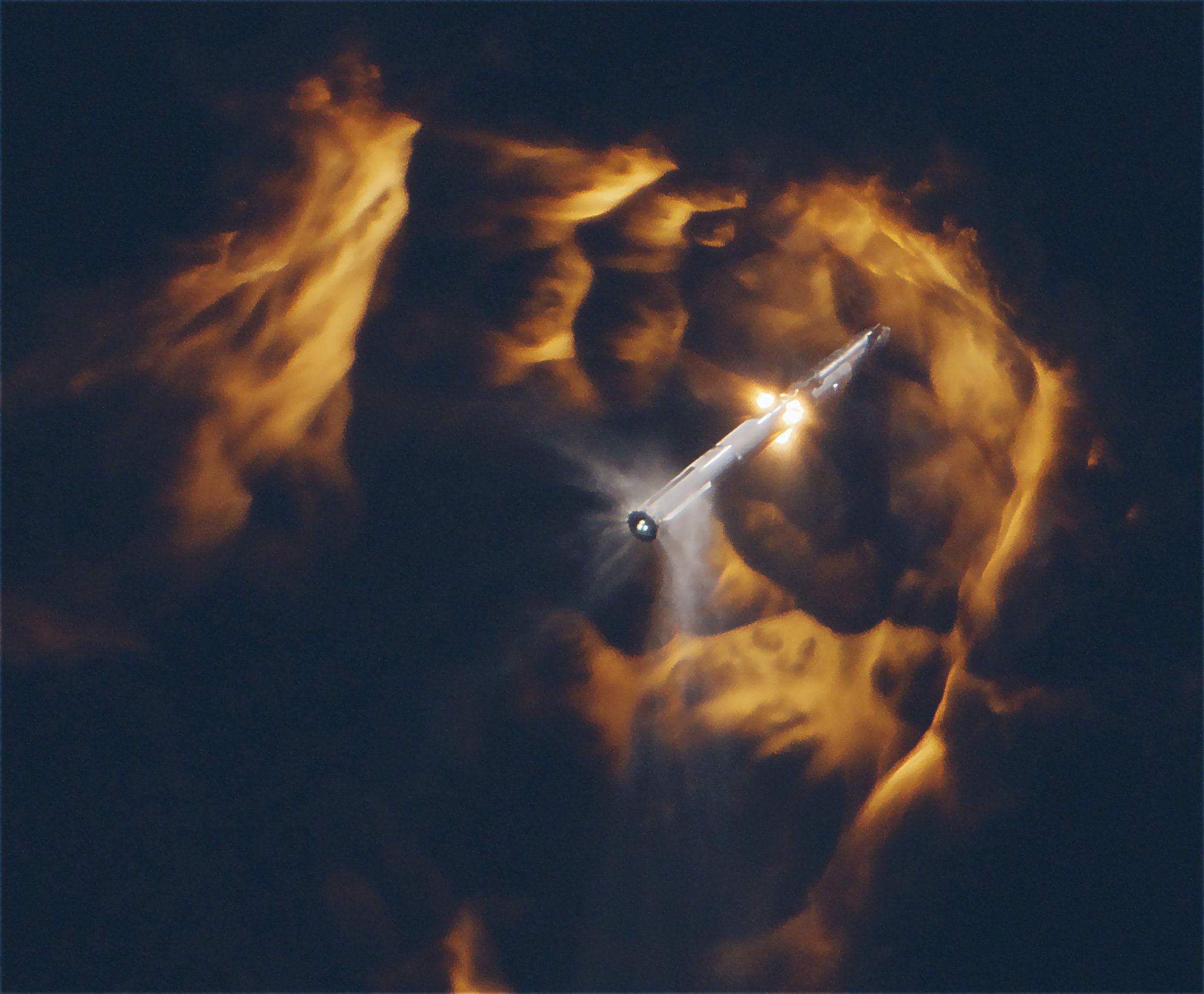 SpaceX a son propre défi pour rendre sa nouvelle génération de fusée réutilisable... © SpaceX