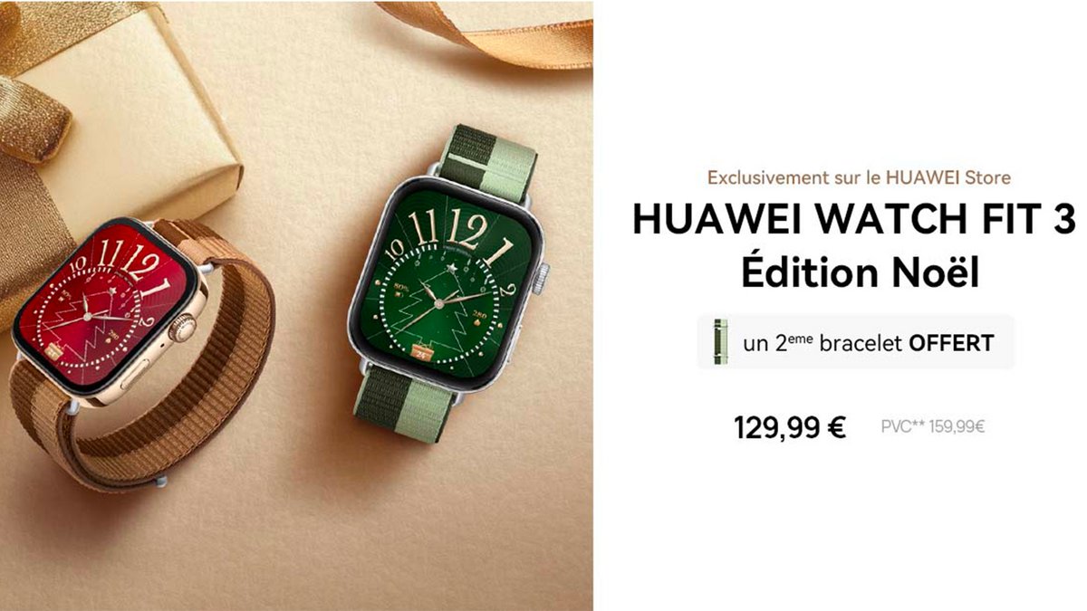 Le HUAWEI Watch FIt 3 arbore un bel écran OLED @HUAWEI