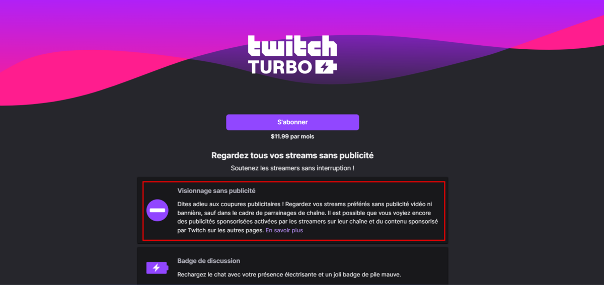 Twitch Turbo vous propose de payer pour supprimer les annonces... Enfin, pas toutes
