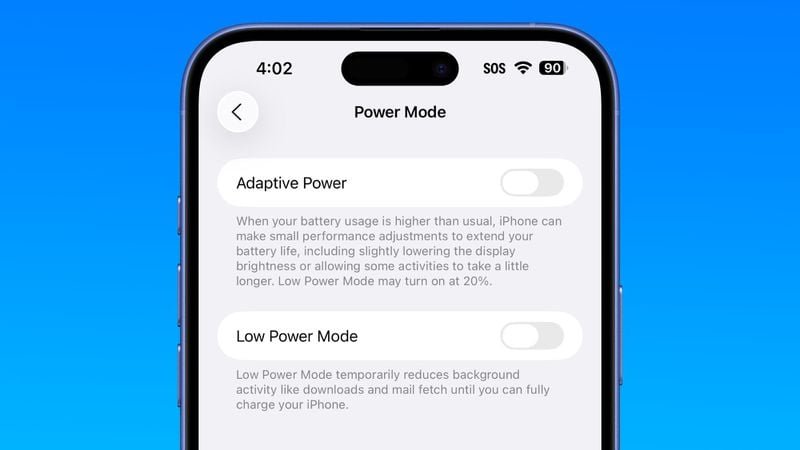 Un nouveau réglage pour la batterie avec iOS 26 © MacRumors