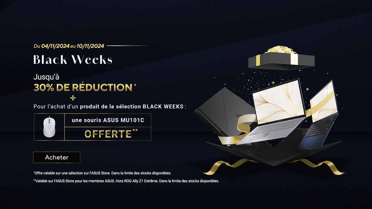 C'est la Black Week chez Asus ! @Asus