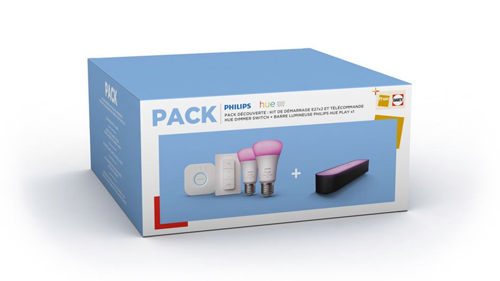 Le Pack Découverte Philips Hue Kit de démarrage + 1 Hue Play Blanc
