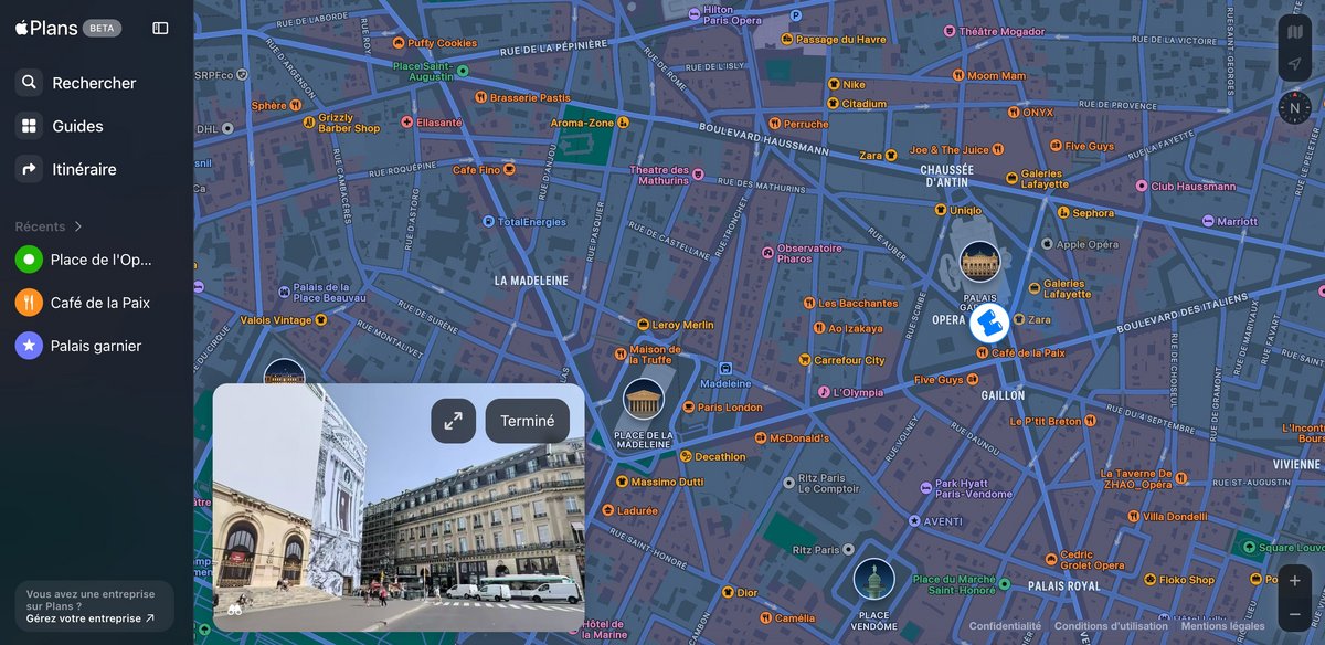 Bénéficiez d'une vue immersive dans Apple Maps © Apple