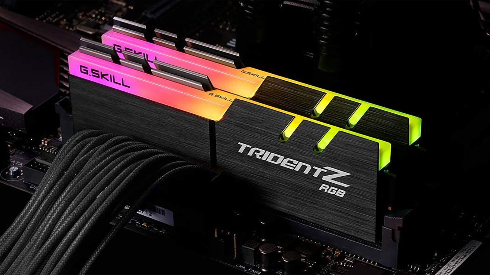 Les deux barrettes de RAM G.Skill Trident Z RGB