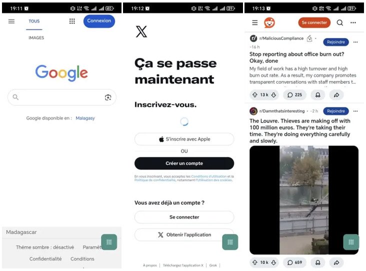 Bliss Browser permet de choisir facilement son moteur de recherche par défaut (Google, Bing, DuckDuckGo, etc.), offrant une navigation personnalisée, fluide et respectueuse de la confidentialité sur Android - © Bliss Browser