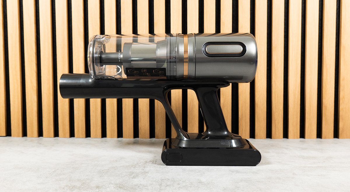 Le bloc moteur / bac de collecte avec batterie du V20 Pro. ©Charles Gouin-Peyrot pour Clubic