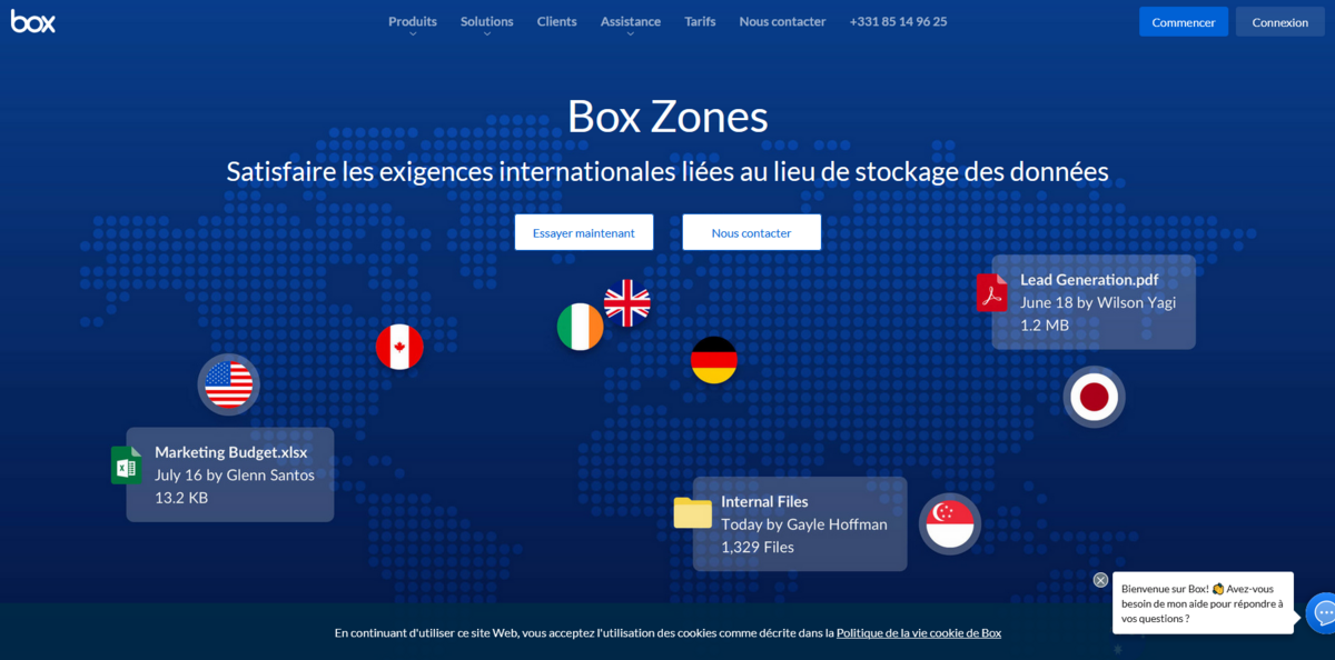 Box.com - "Box Zones" pour choisir le lieu d'hébergement de ses données