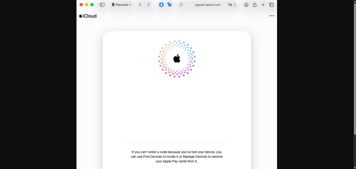 La page de hameçonnage. © Eric Moret