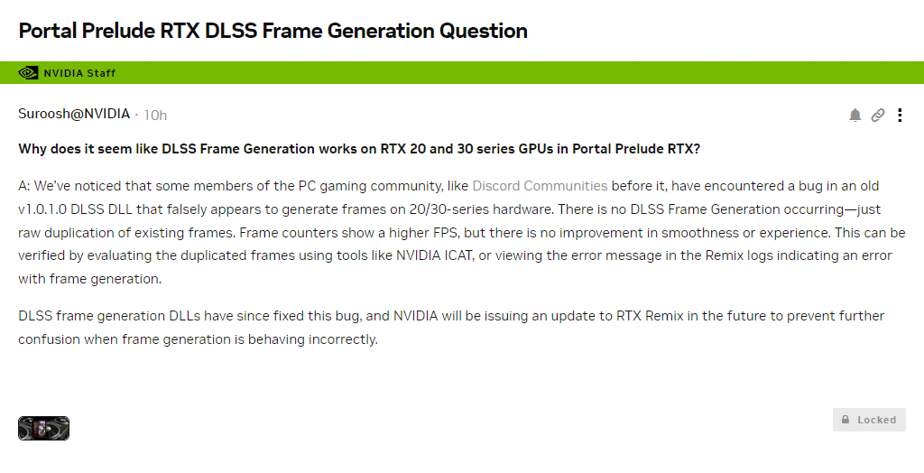 NVIDIA a rapidement clarifié les chose © NVIDIA