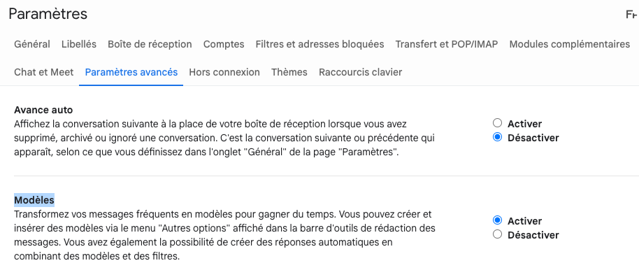 Gmail Astuce 9 - Créez vos propres modèles d'email