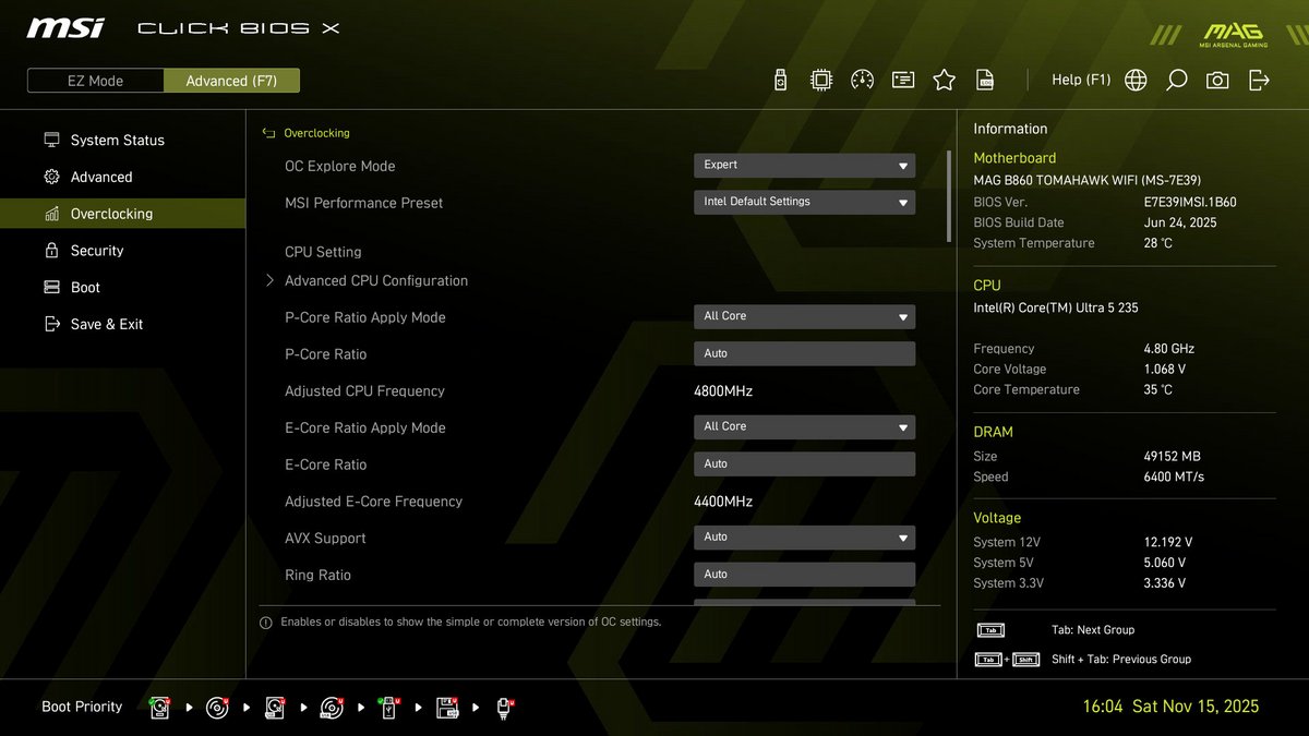 MSI MAG B860 Tomahawk WiFi