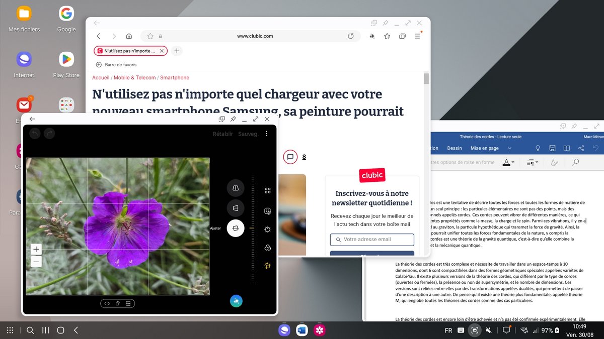 DeX sur le Galaxy Z Fold 6