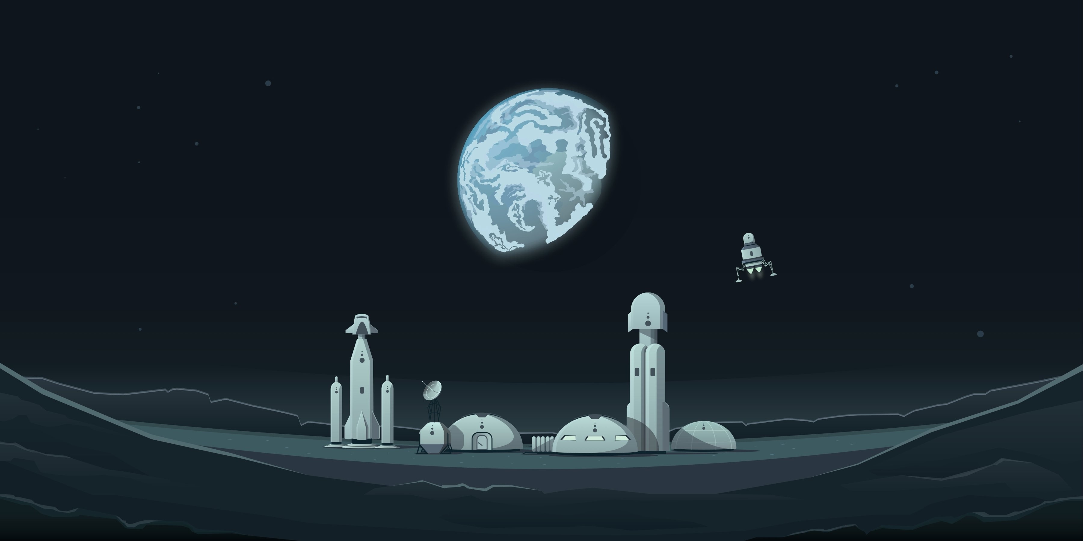 Base lunaire, vue conceptuelle © Shutterstock