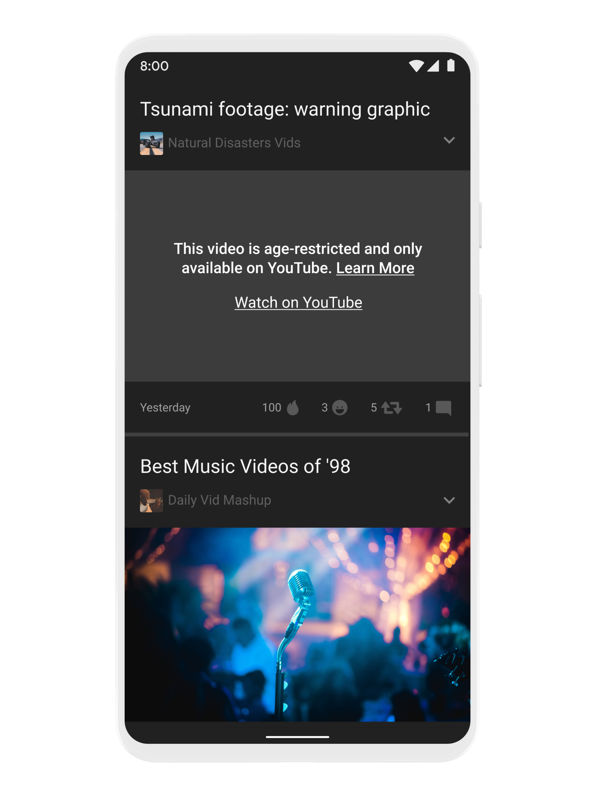 Youtube restricted content