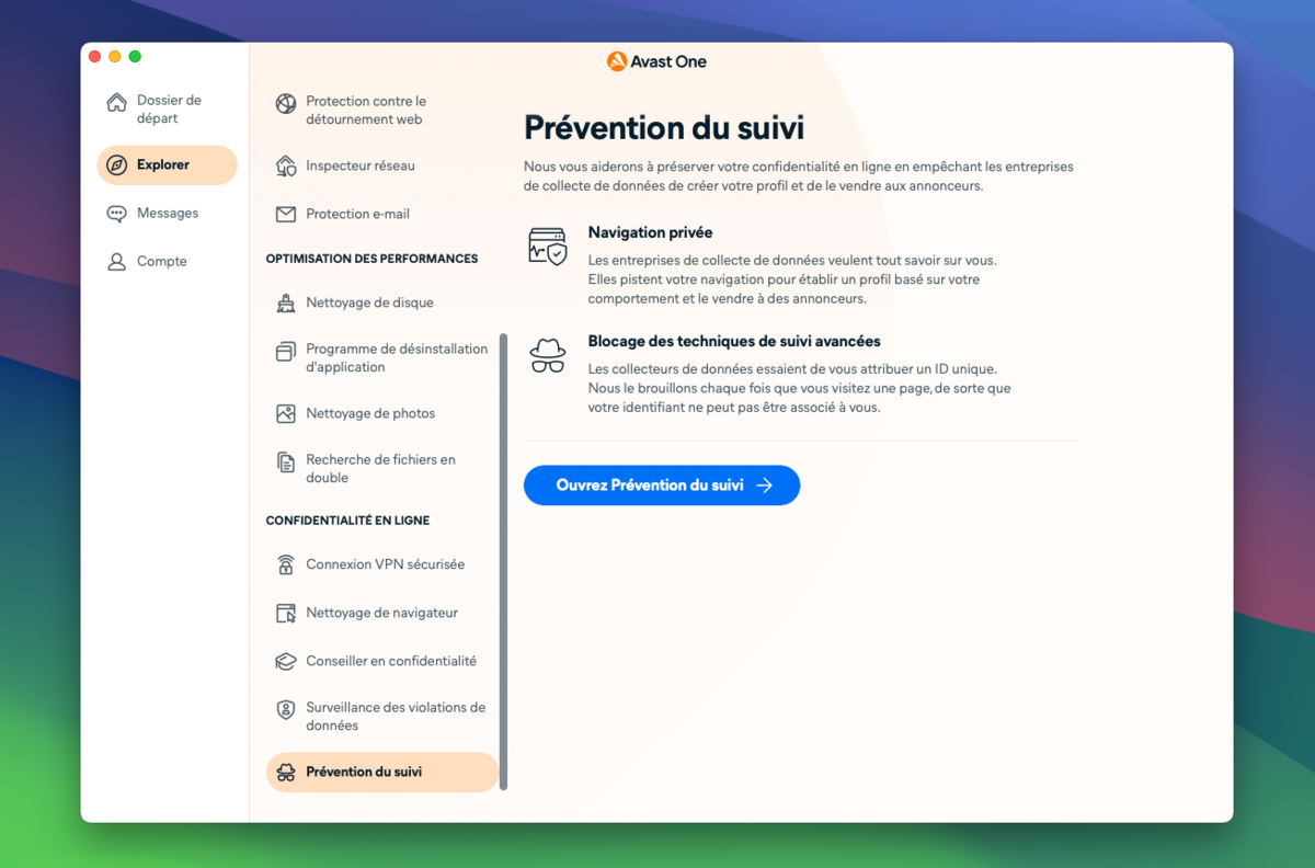 avast one anti tracking