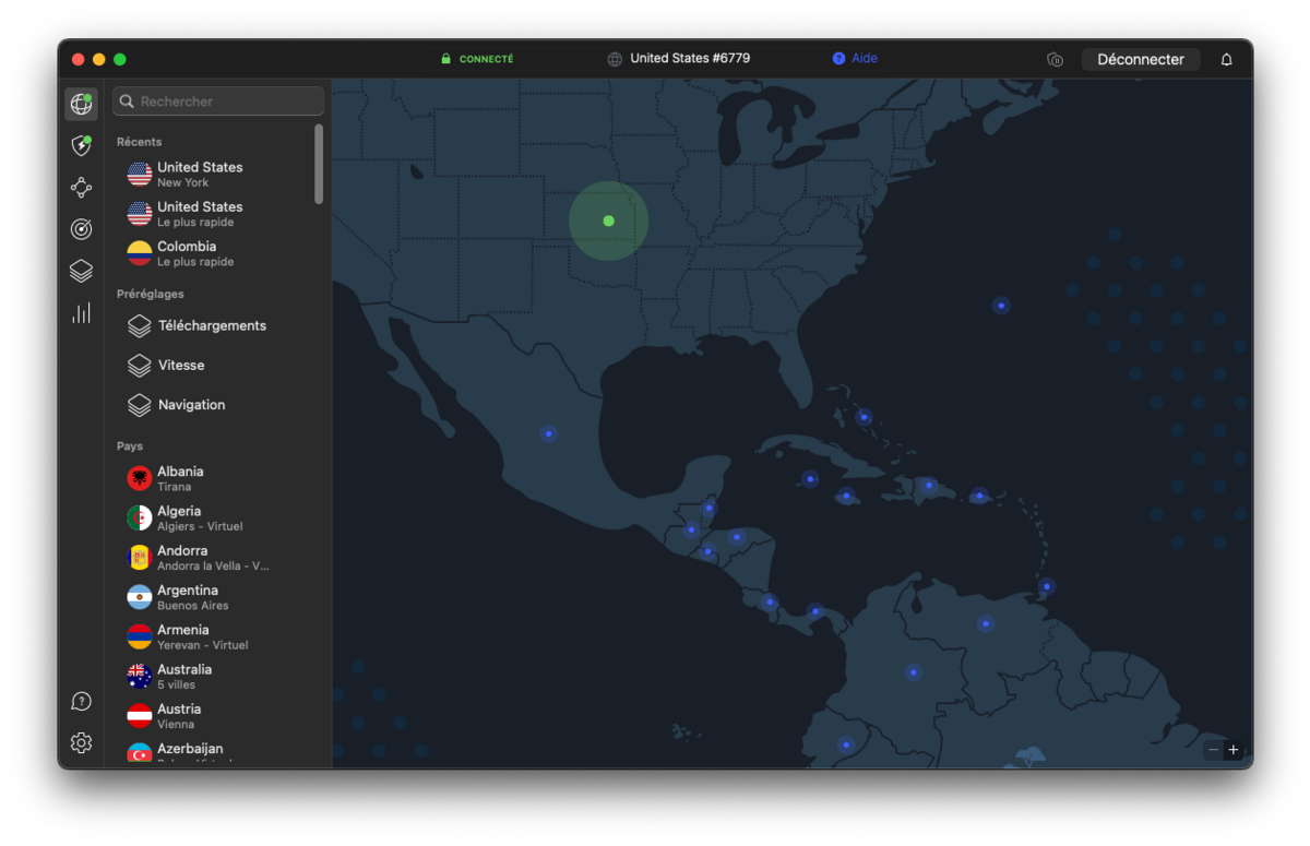 NordVPN est avant tout un VPN capable de chiffrer votre trafic et de masquer votre adresse IP © Clubic