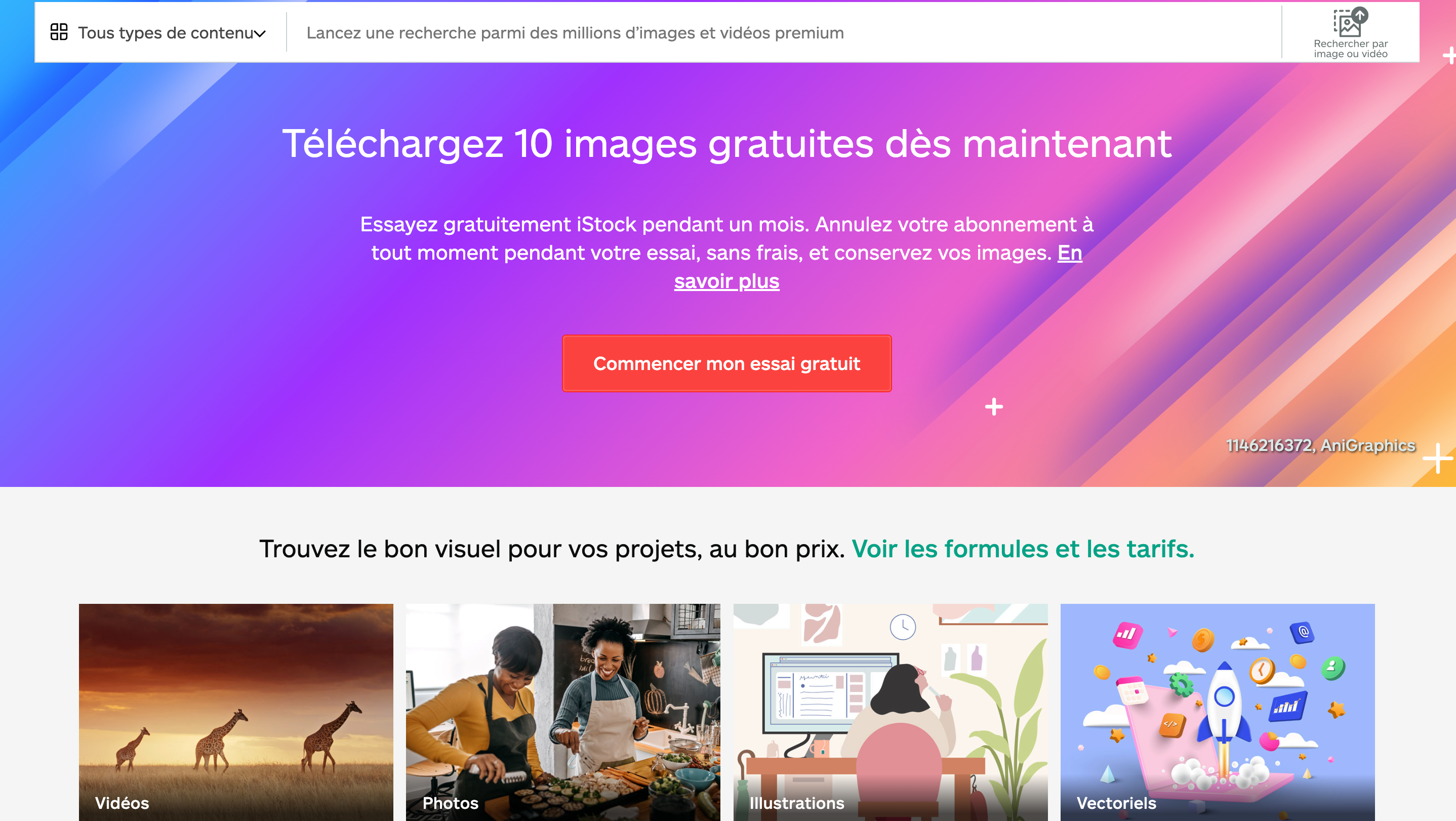 Accueil du site iStock © iStockphoto LP