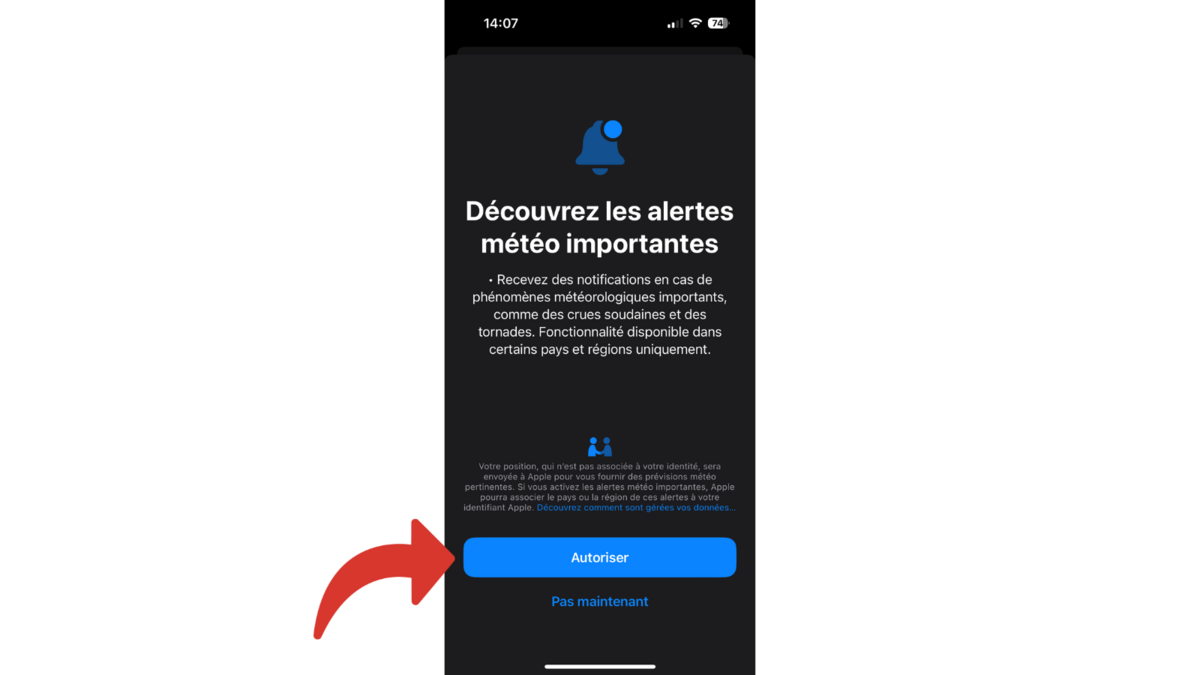 Comment recevoir des alertes météo sur l'iPhone ? 4