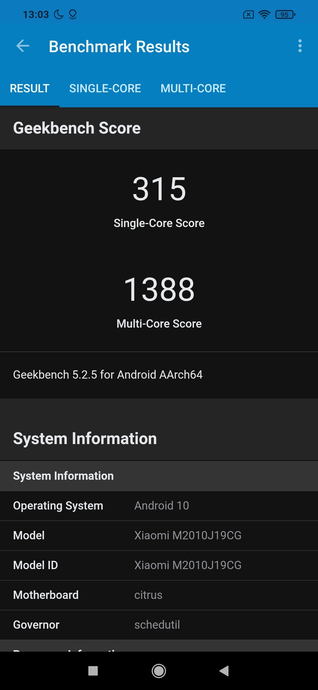 geekbench poco m3