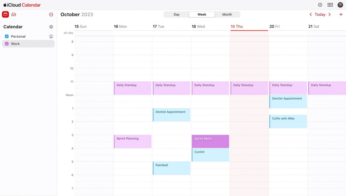 iCloud Calendar © OneCal