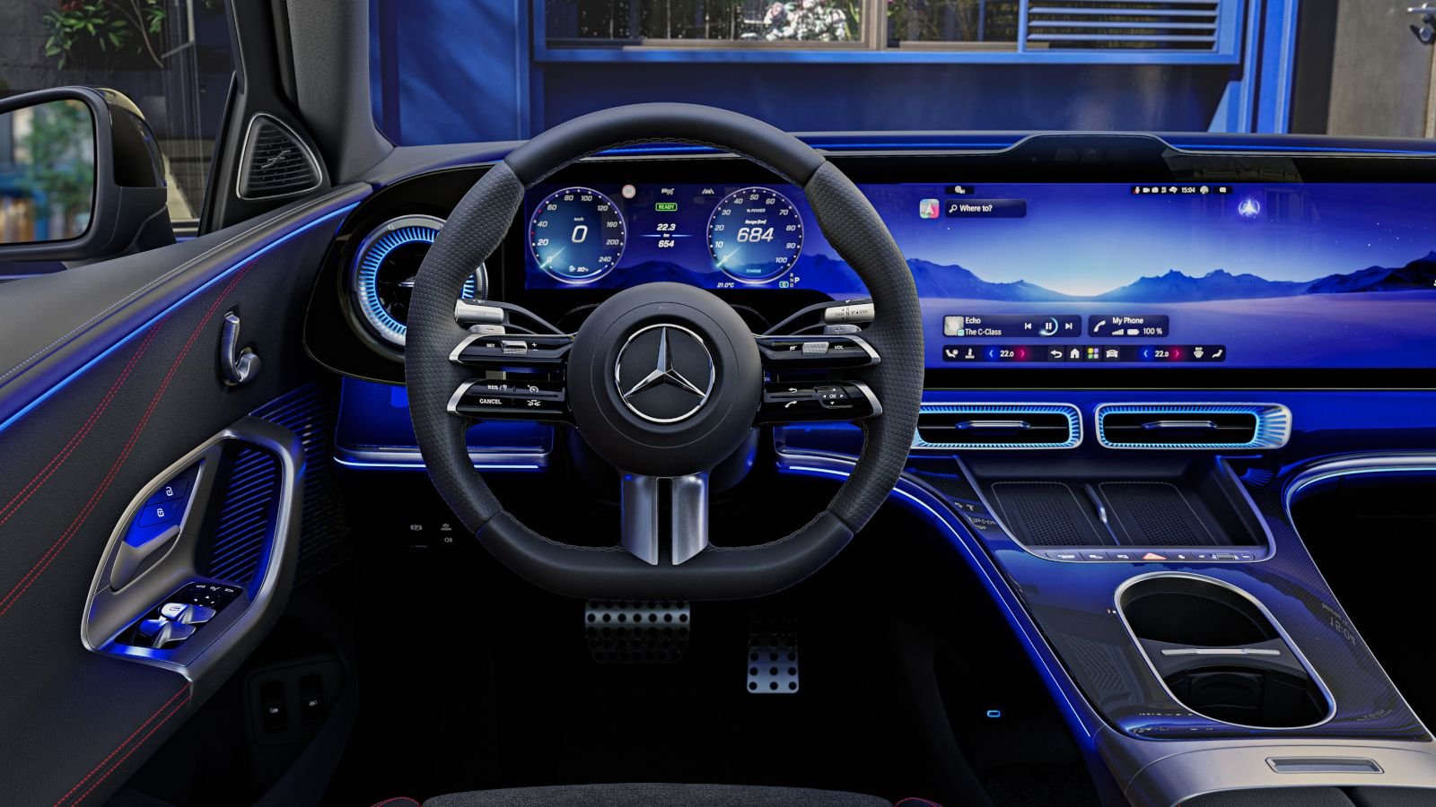 Alors que certains constructeurs font machine arrière sur le "tout numérique", Mercedes poursuit sa stratégie avec son Hyperscreen. ©Mercedes